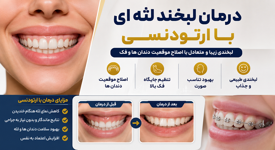 درمان لبخند لثه ای با ارتودنسی