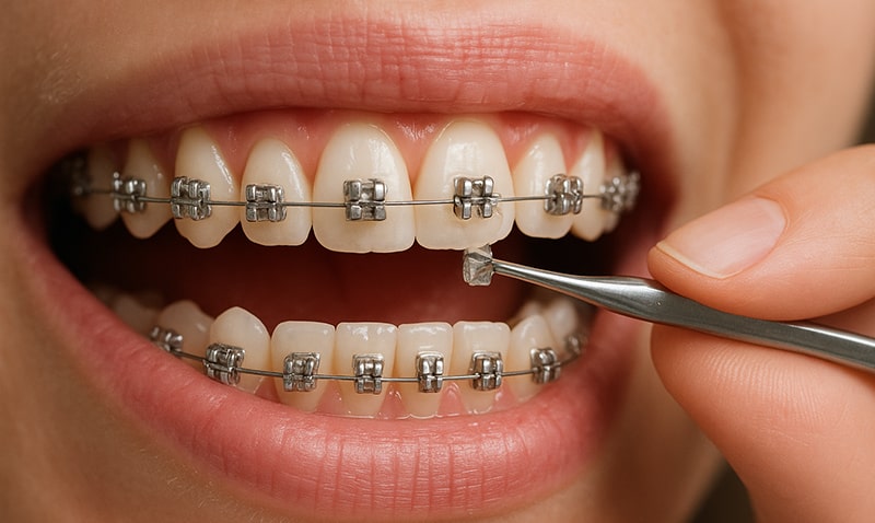 برداشتن ارتودنسی دندان